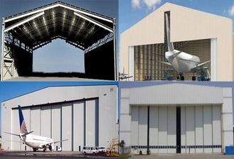 China Einzelne Spannen-Stahlkonstruktions-Flugzeug-Hangar-Gebäude mit Wand-/Dach-Platte fournisseur